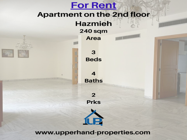 Hazmieh, Baabda, 3 Bedrooms Bedrooms, 6 Rooms Rooms,4 BathroomsBathrooms,Apartment,For Rent,2,1129
